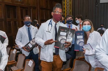 First-year medical students received their stethoscopes at the White Coat ceremony.